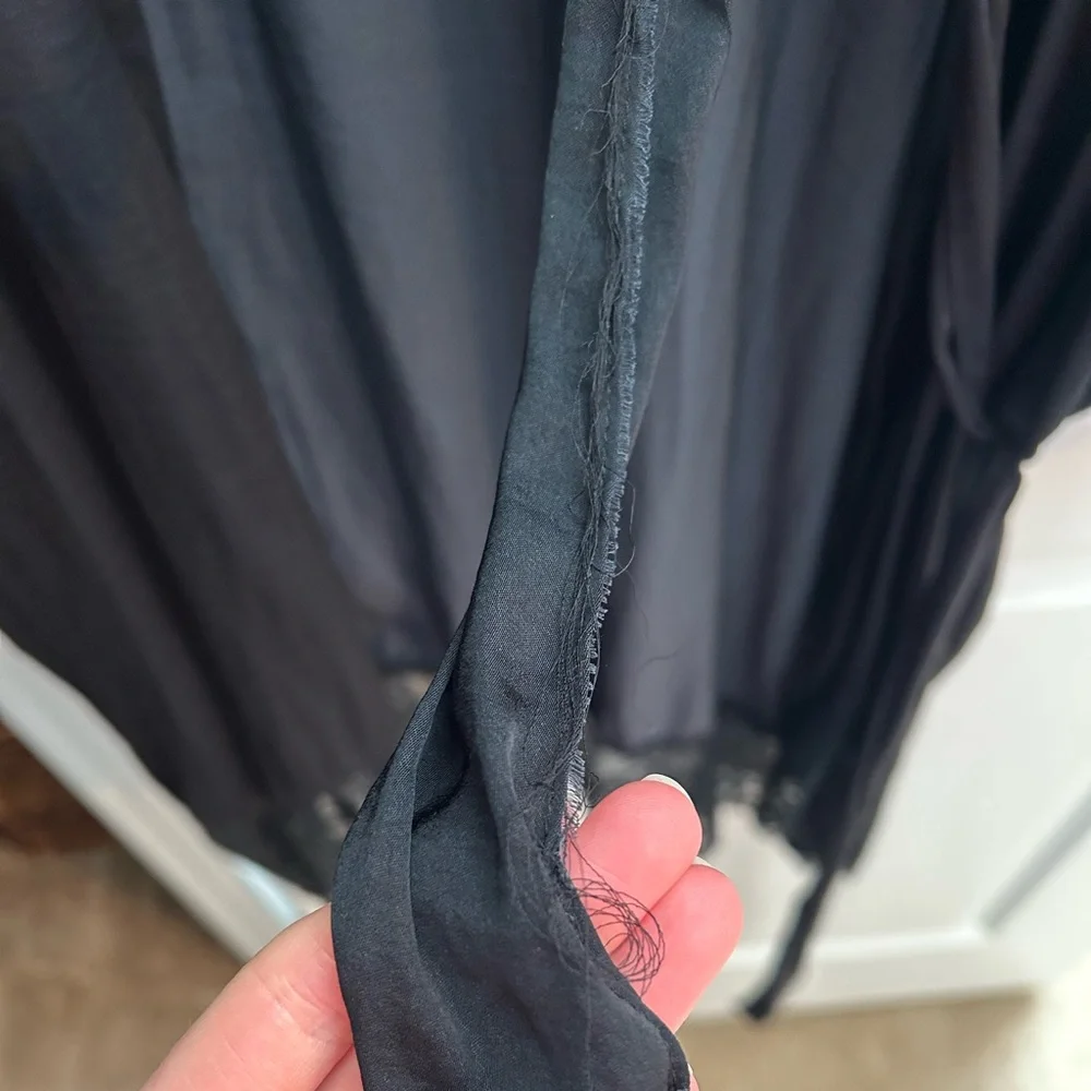 Black Satin Robe - Picture 4 of 4